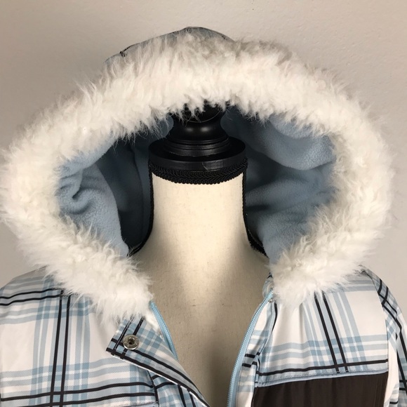 PACIFIC TRAIL FUR HOODIE FLEECE PLAID ZIPPER PARKA - Picture 5 of 8